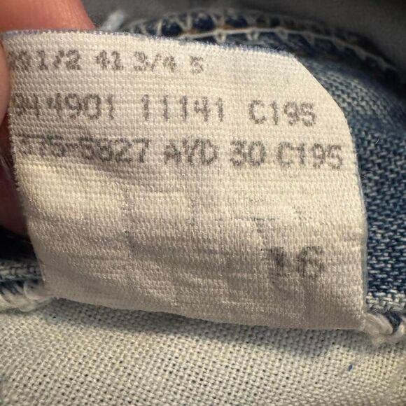 VTG Lee High Waisted Denim Shorts Women’s Size 12 USA Made Mom Jean Style 100% C - Picture 4 of 6